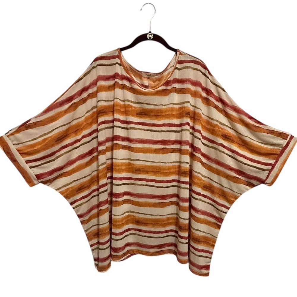 NWOT Easel Los Angeles Boho Oversized Striped Top